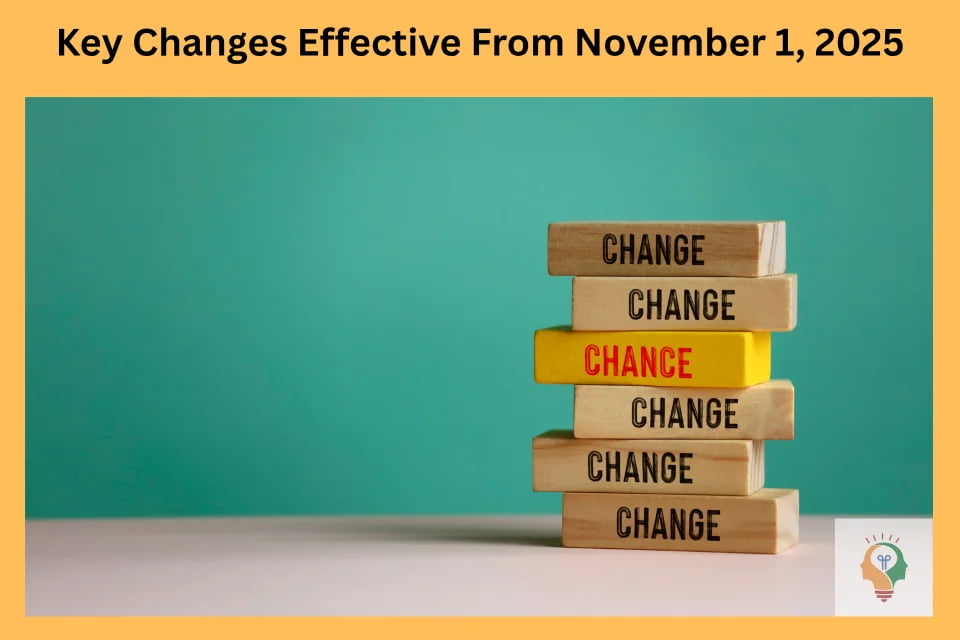 finance changes India Nov 2025